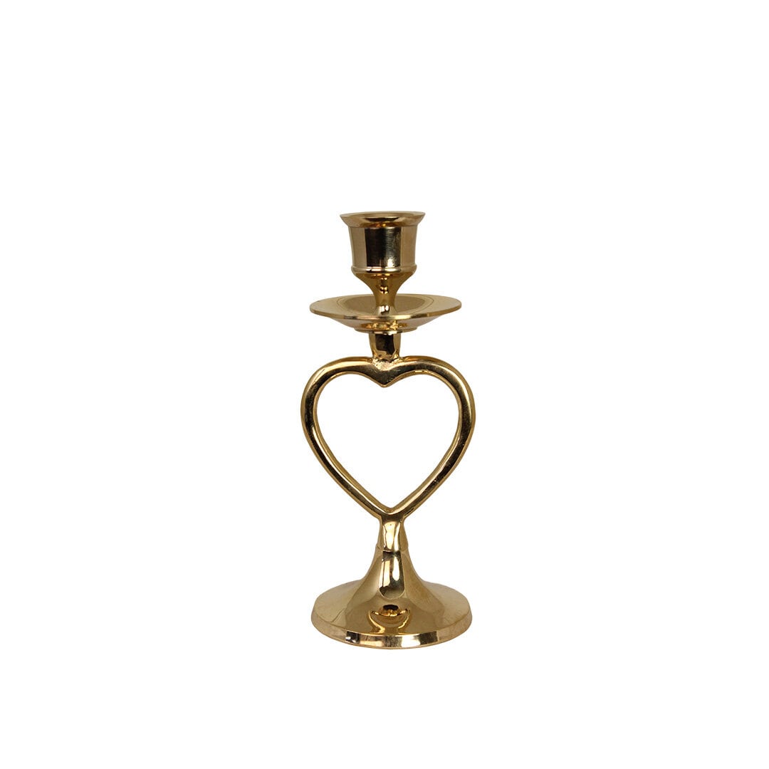 Candle Holder Ewa Heart Brass Small