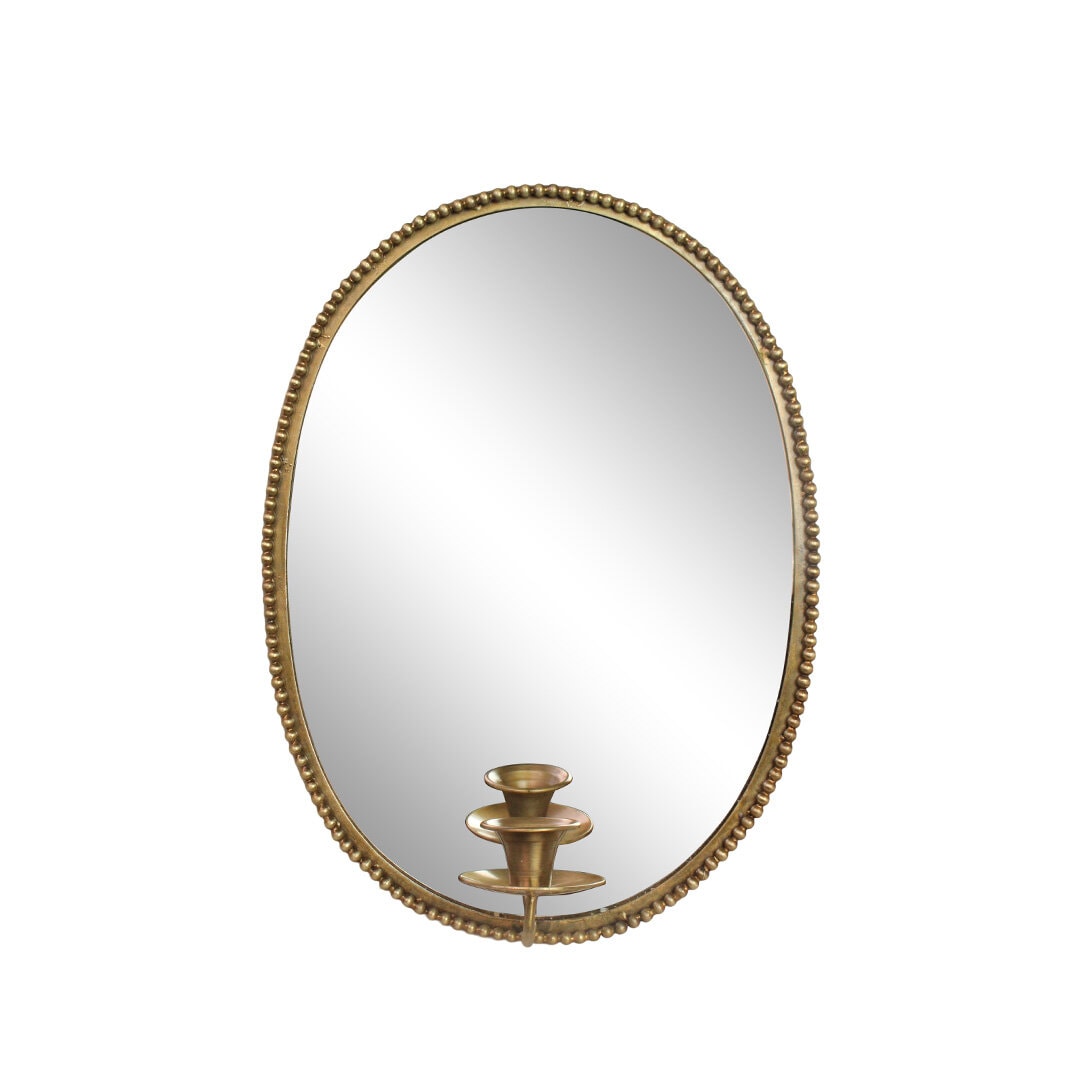 Mirror w. Candle Holder Louise Antique Brass