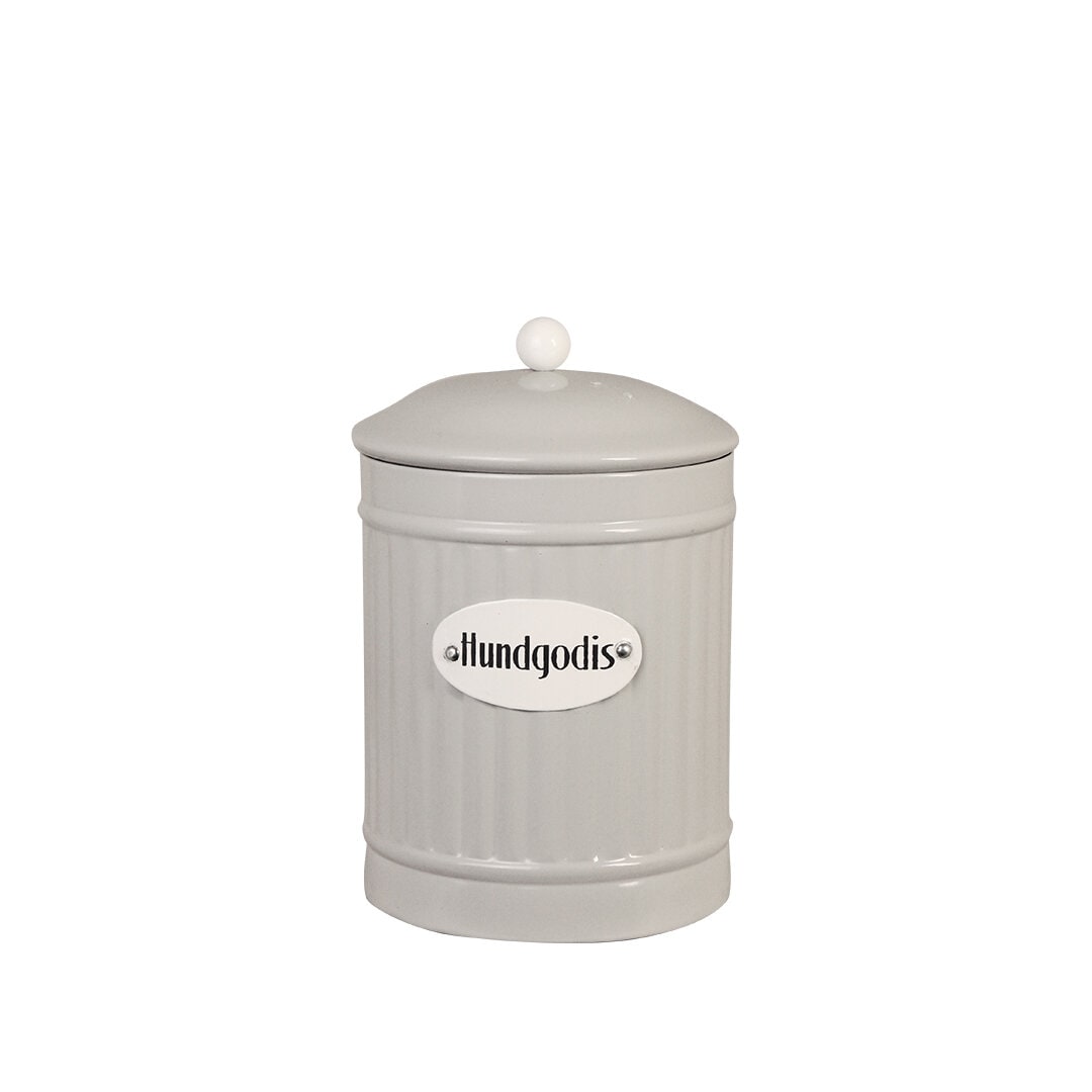 Plåtburk Hugo Hundgodis Beige