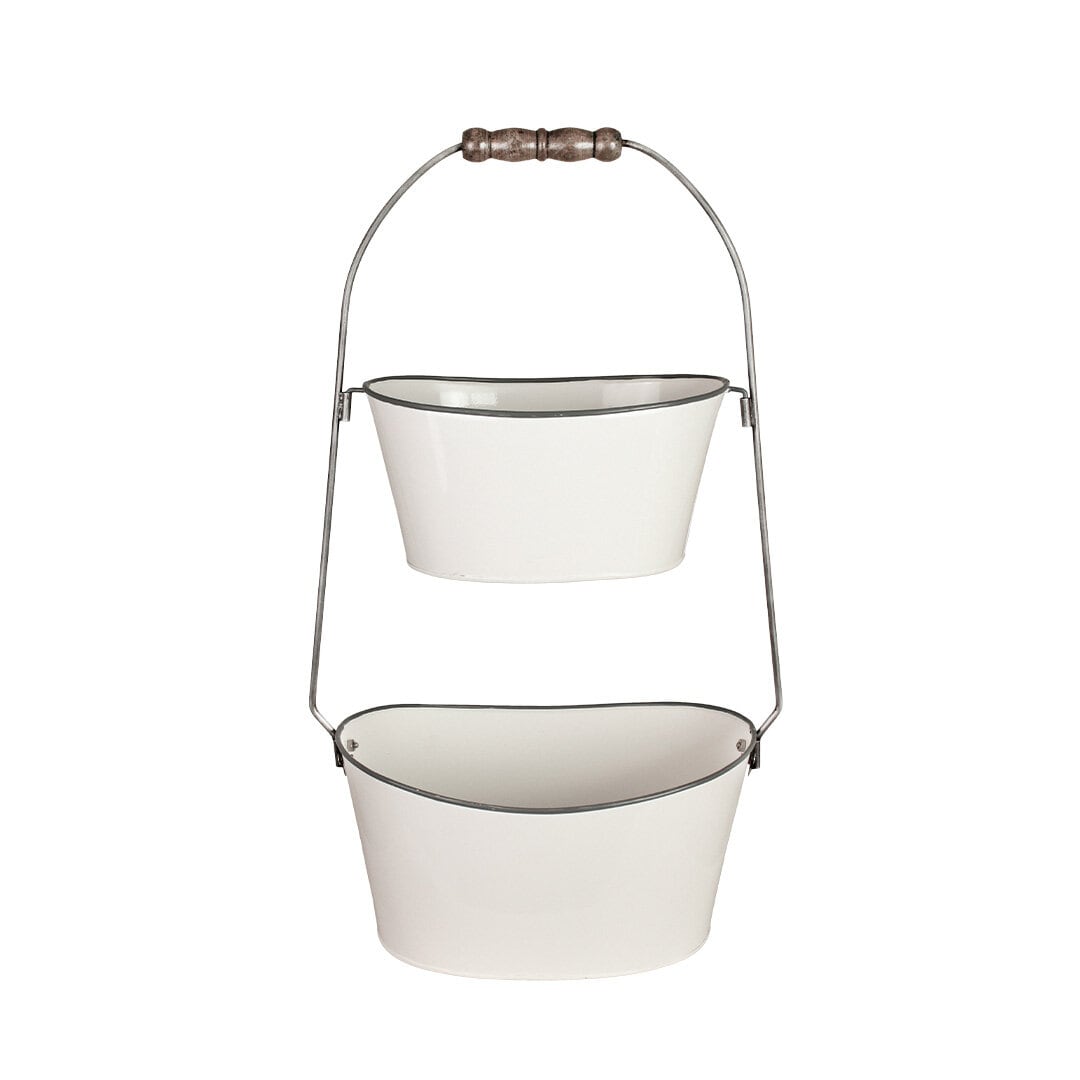 Tvåvåningskorg Sofie Vit