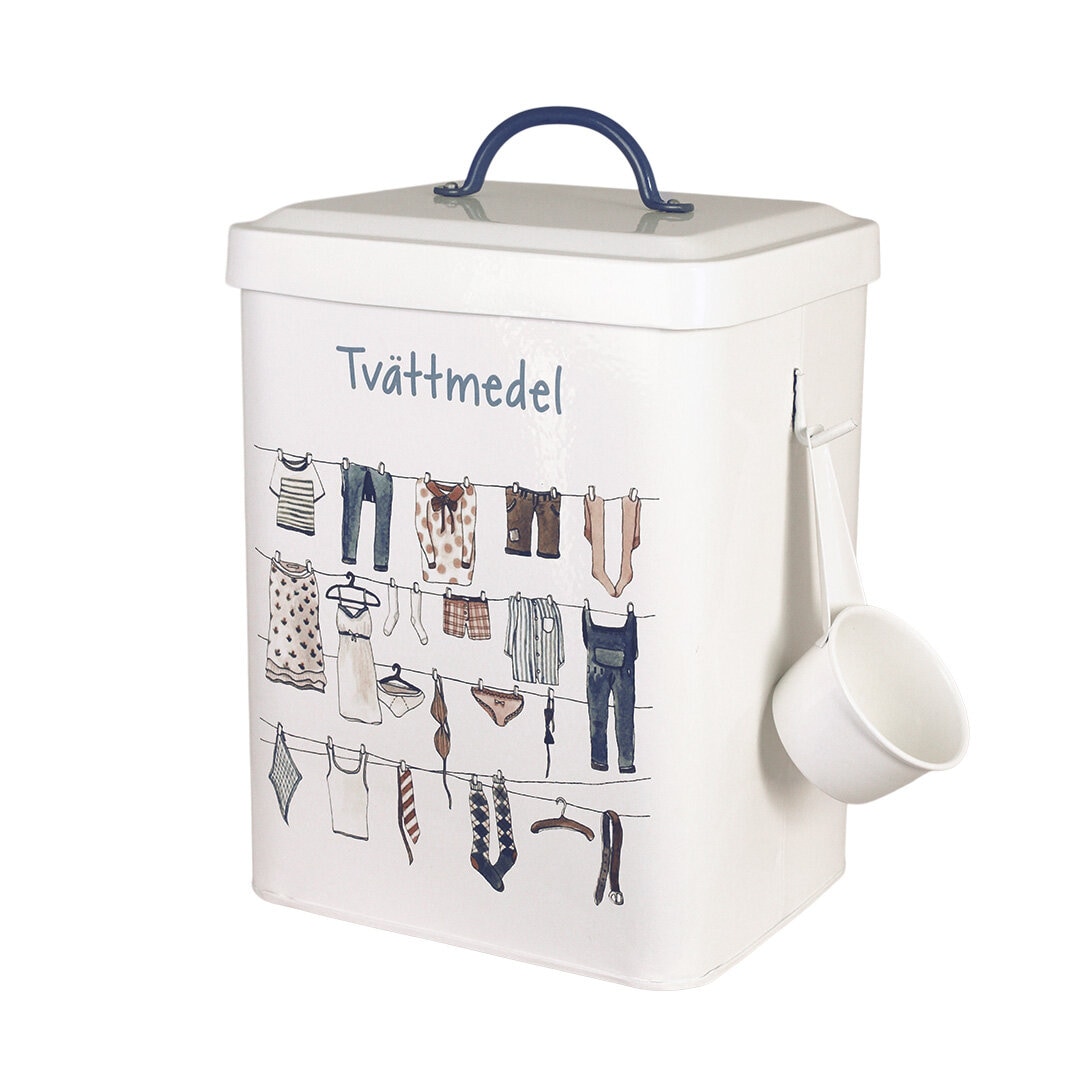Plåtburk Ivar Tvättmedel Vit