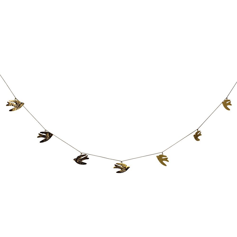 Bird Garland - Brass