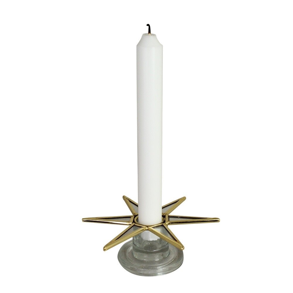 Bobeche Star brass/glass