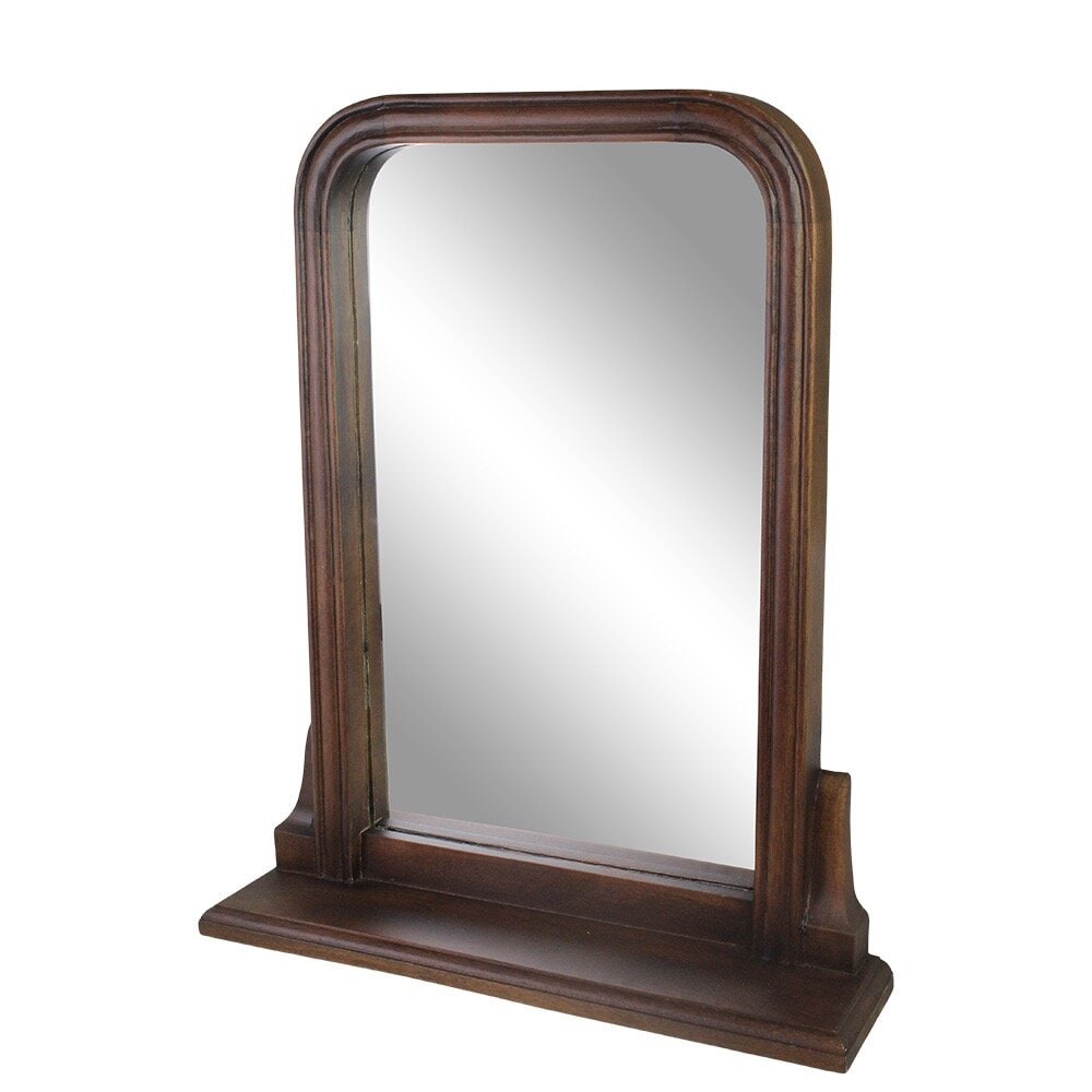 Wall mirror w. shelf Anja wood