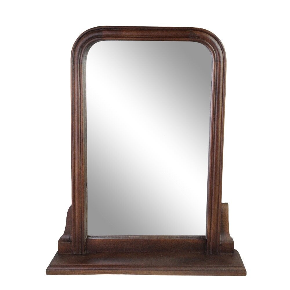 Wall mirror w. shelf Anja wood