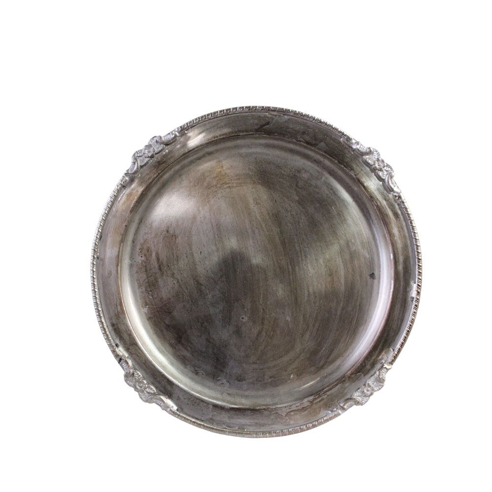 Tray Hilma Round - Antique Silver