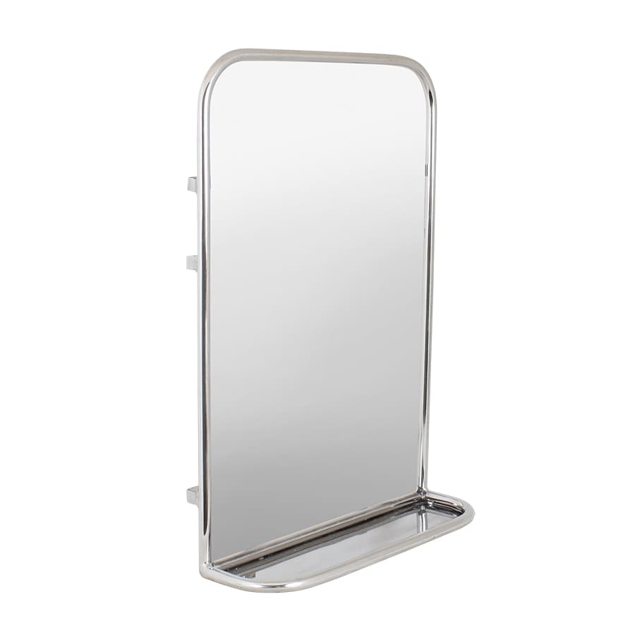 Bathroom Mirror w. Shelf Stainless Steel Small