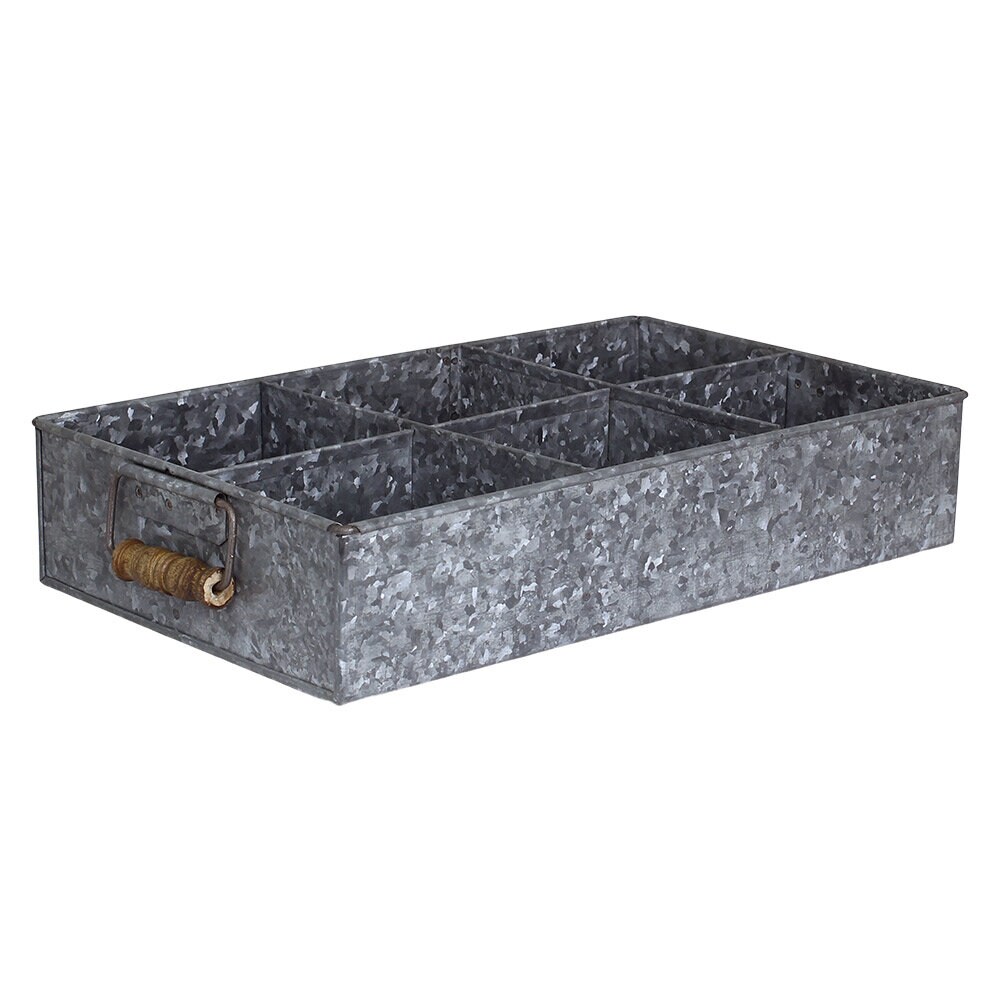 Box w. 6 Partitions Zinc