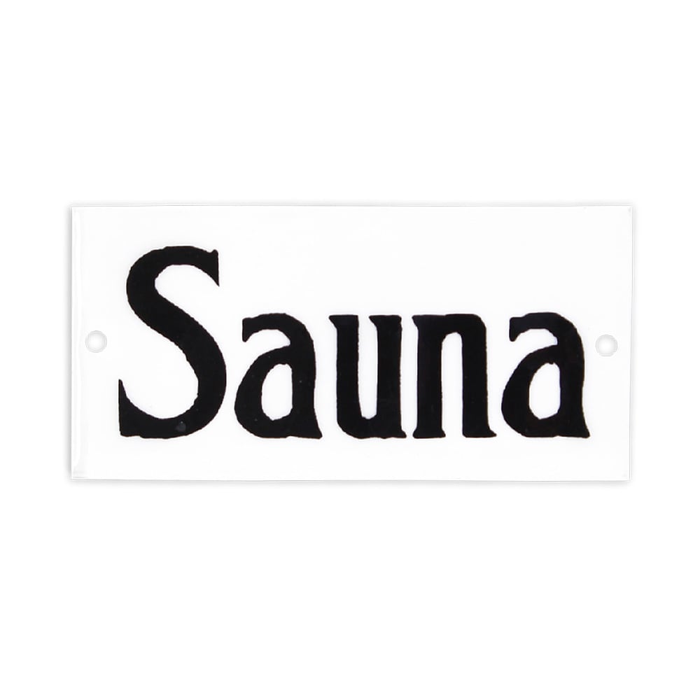 Schild Sauna