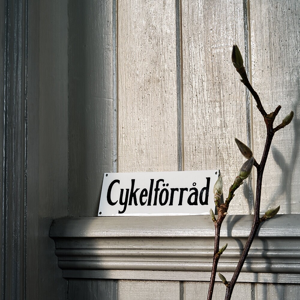 Skylt Cykelförråd