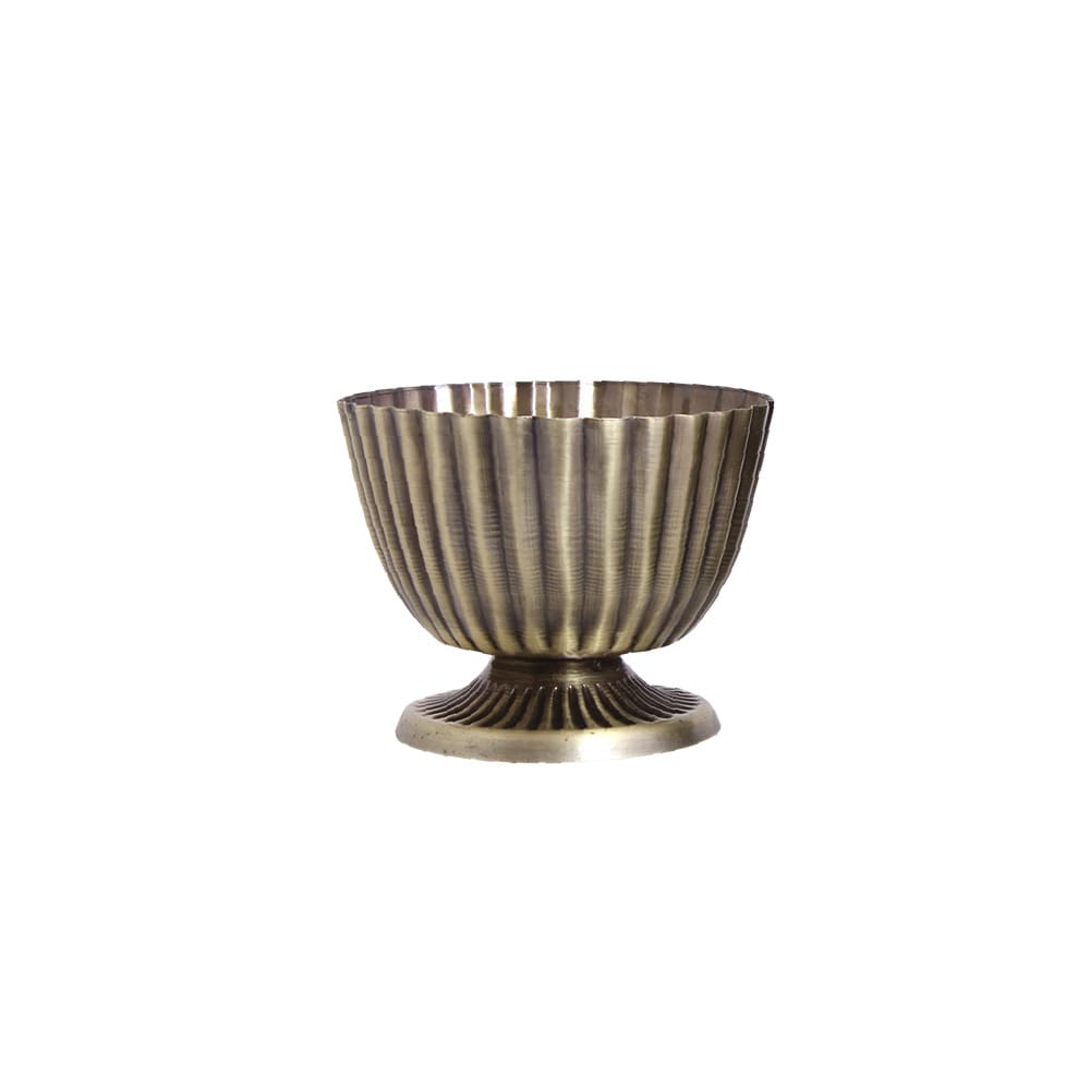 Vase/Pot on Foot Antique Brass XS