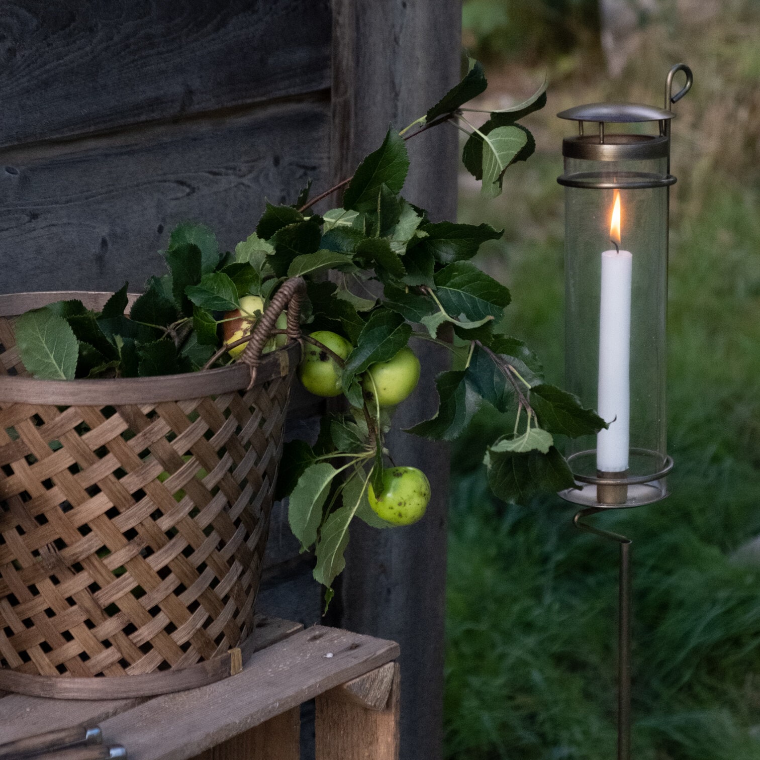 Lantern Sonja on Stick Antique Brass