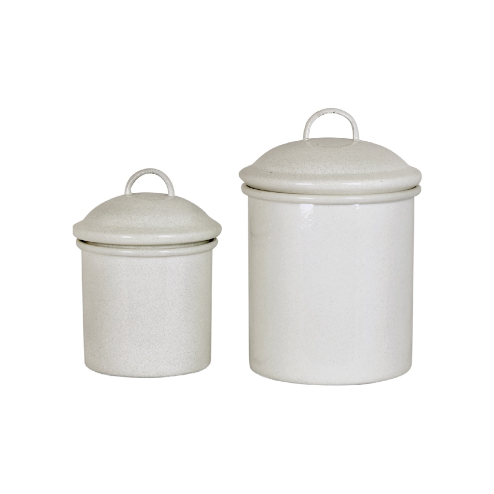 Tin Ingrid Antique White S/2