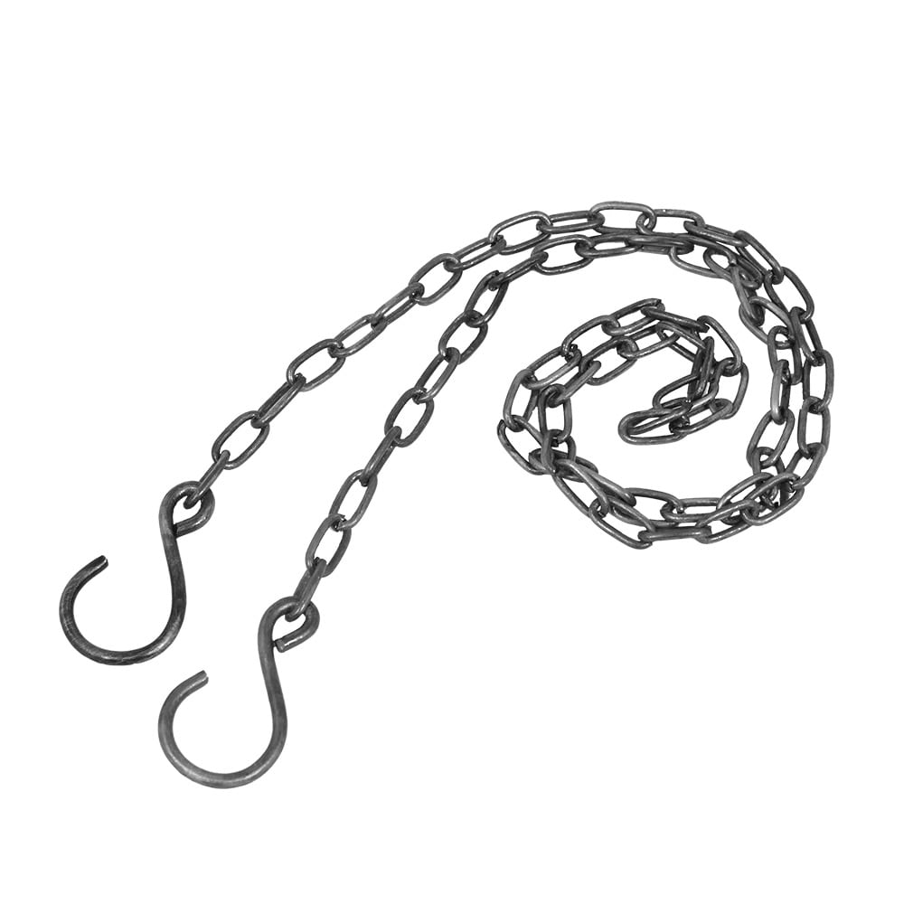 Chain 1m Thinn Antique Zinc w. Hooks