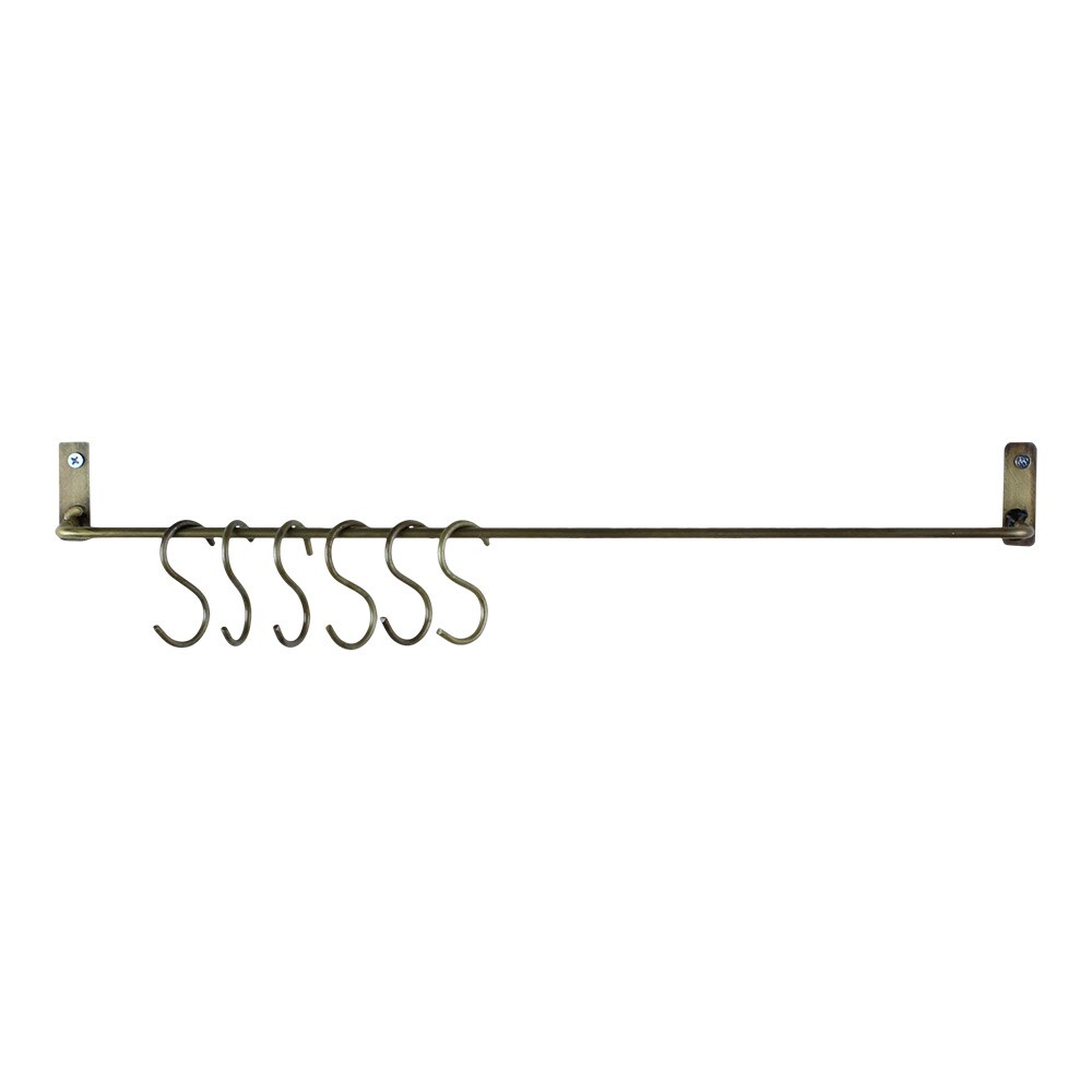 Wall Hanger W S Hooks Antique Brass