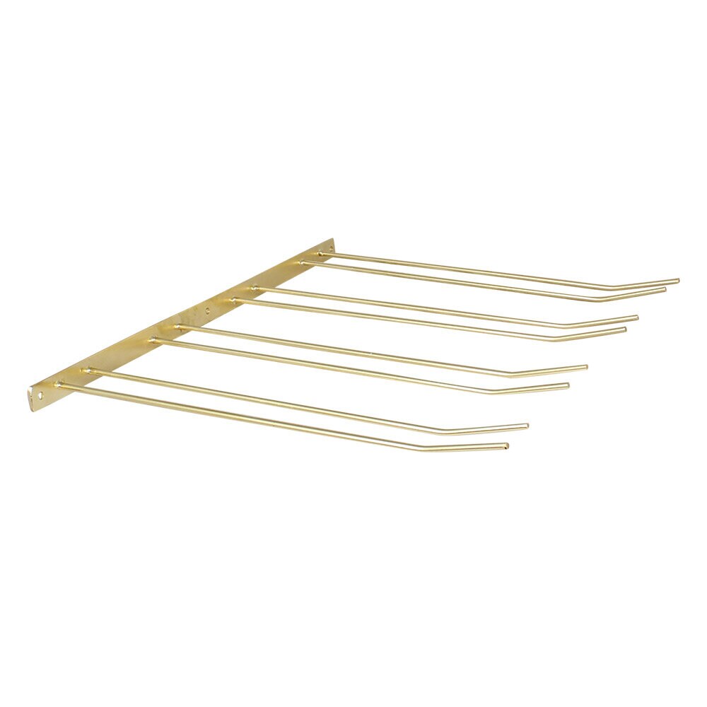 Glass Hanger 4 Rows Brass