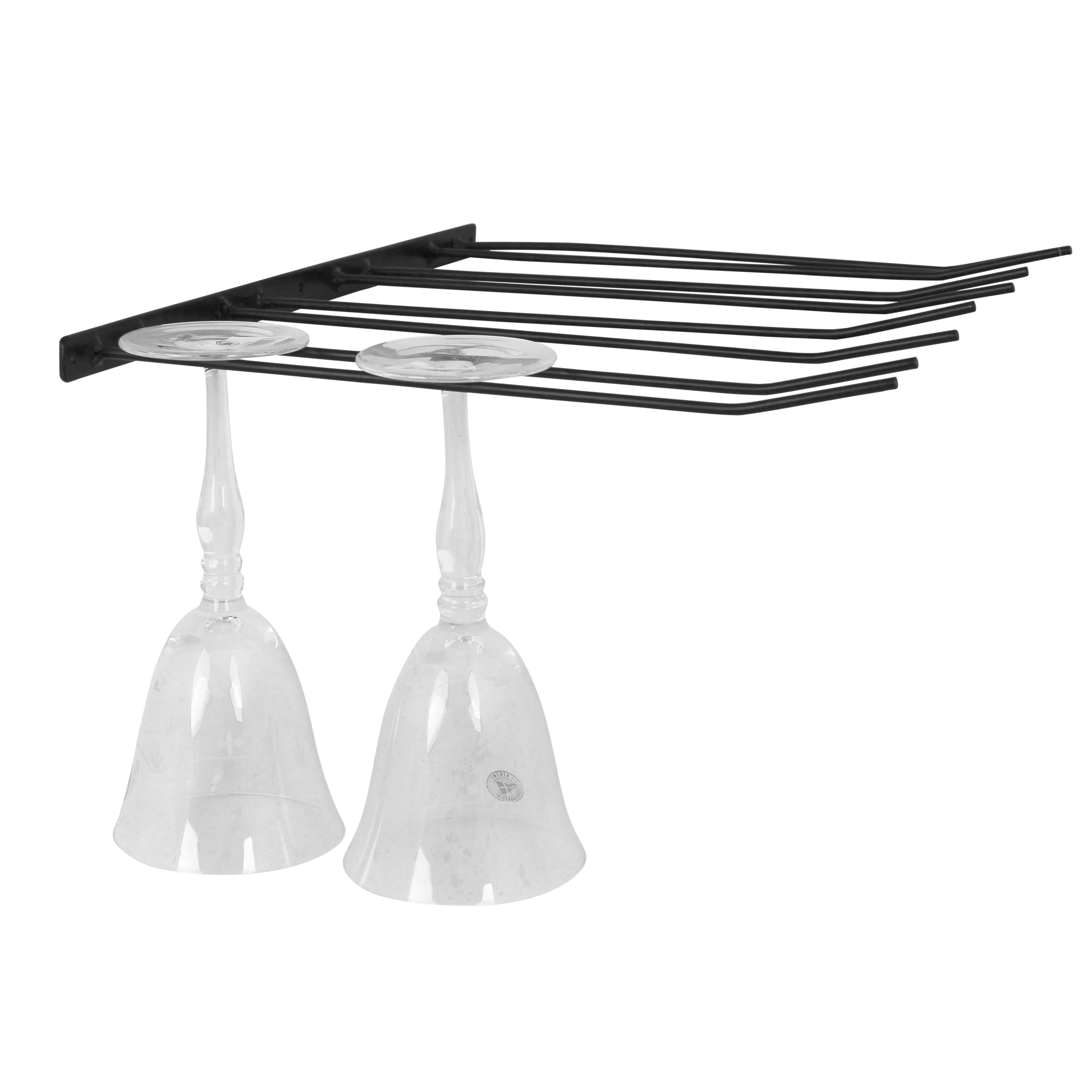 Glass Hanger 4 Rows Black