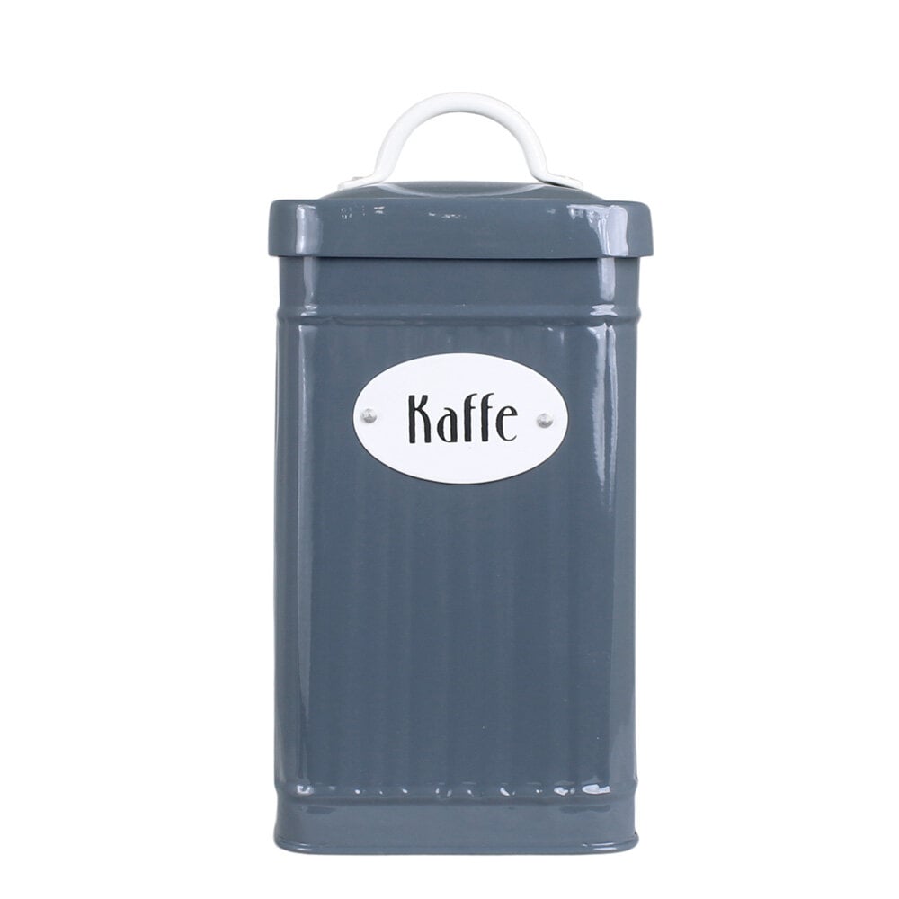 Tin Hugo Kaffe Blue Rectangular