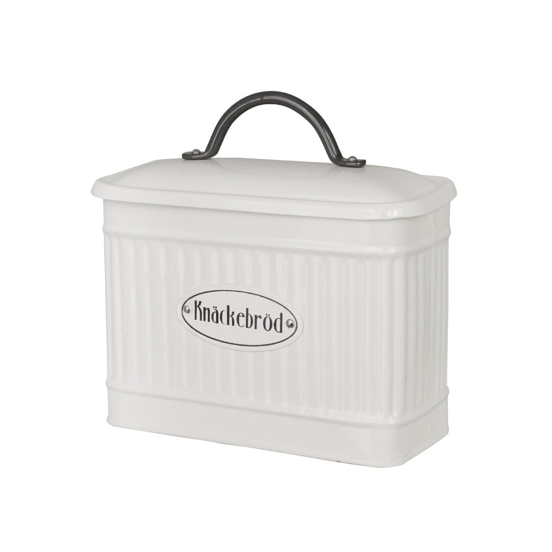 Plåtburk Hugo Knäckebröd Vit