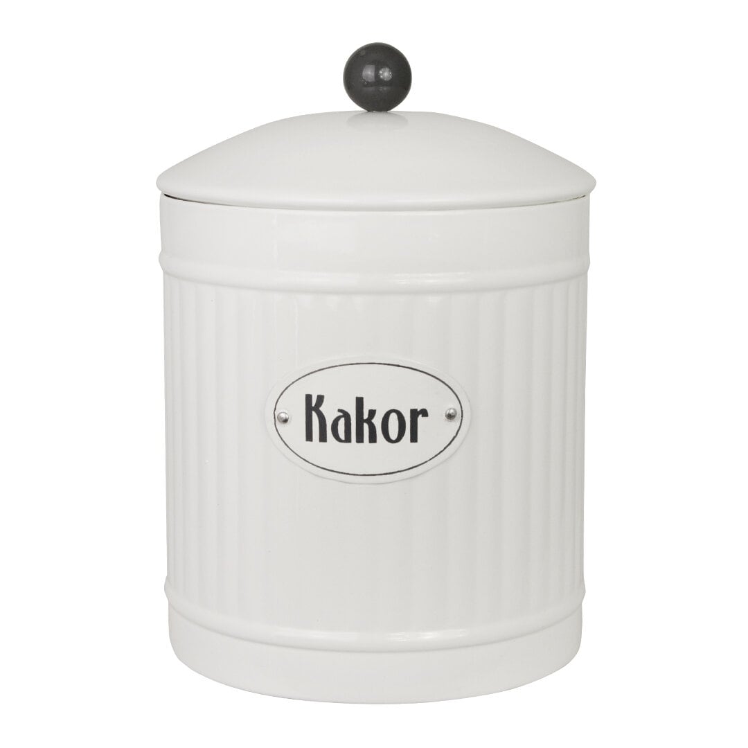 Plåtburk Hugo Kakor Vit