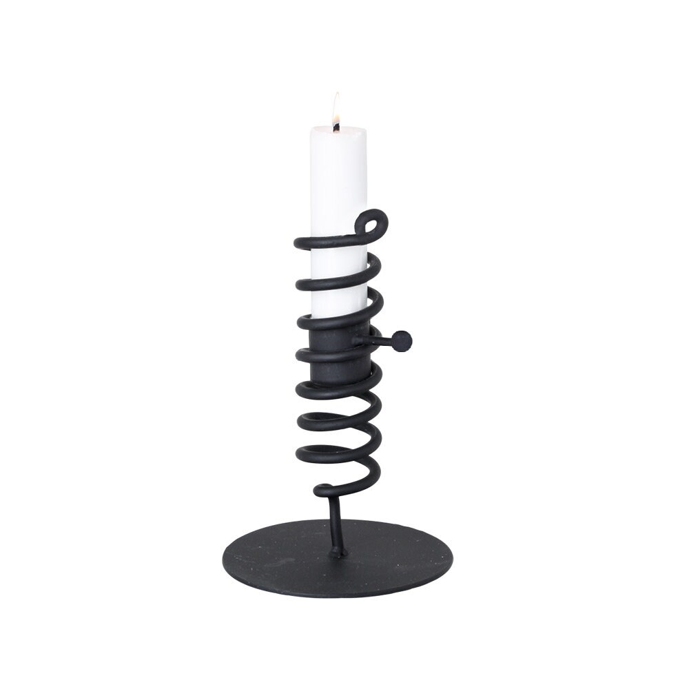 Candle Holder Spiral Black