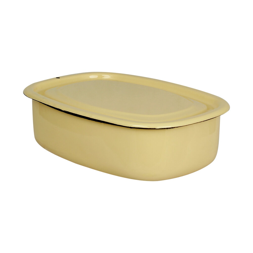 Oven Dish w. Lid Emil´s Enamel 1,5L Yellow