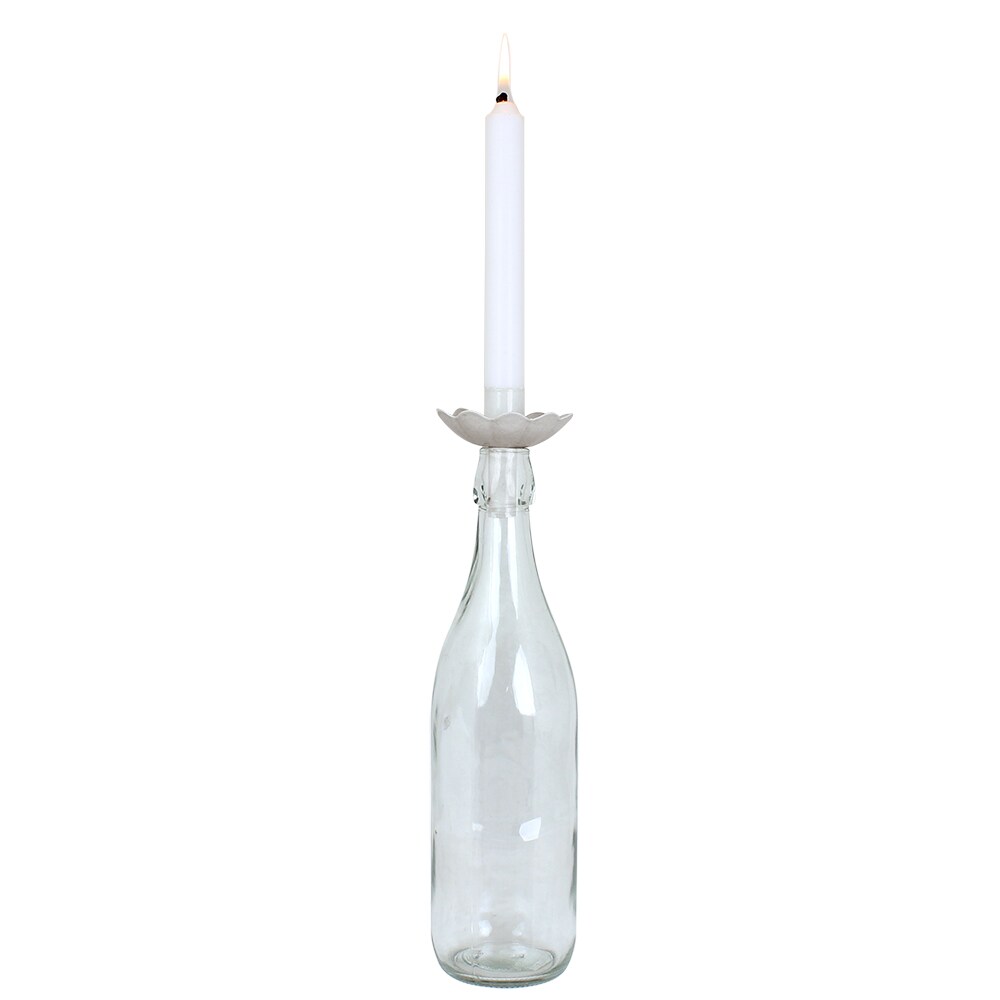 Candle Holder for Bottle Ingrid Antique White