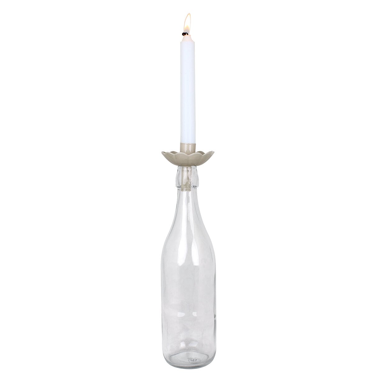 Candle Holder for Bottle Ingrid Beige