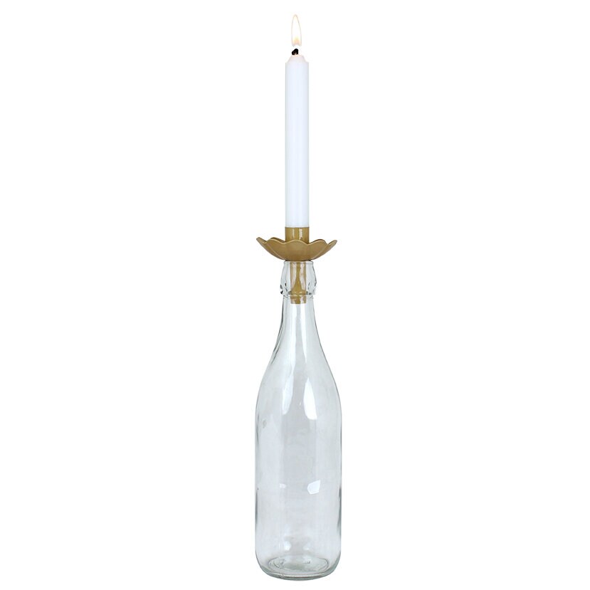 Candle Holder for Bottle Ingrid Yellow