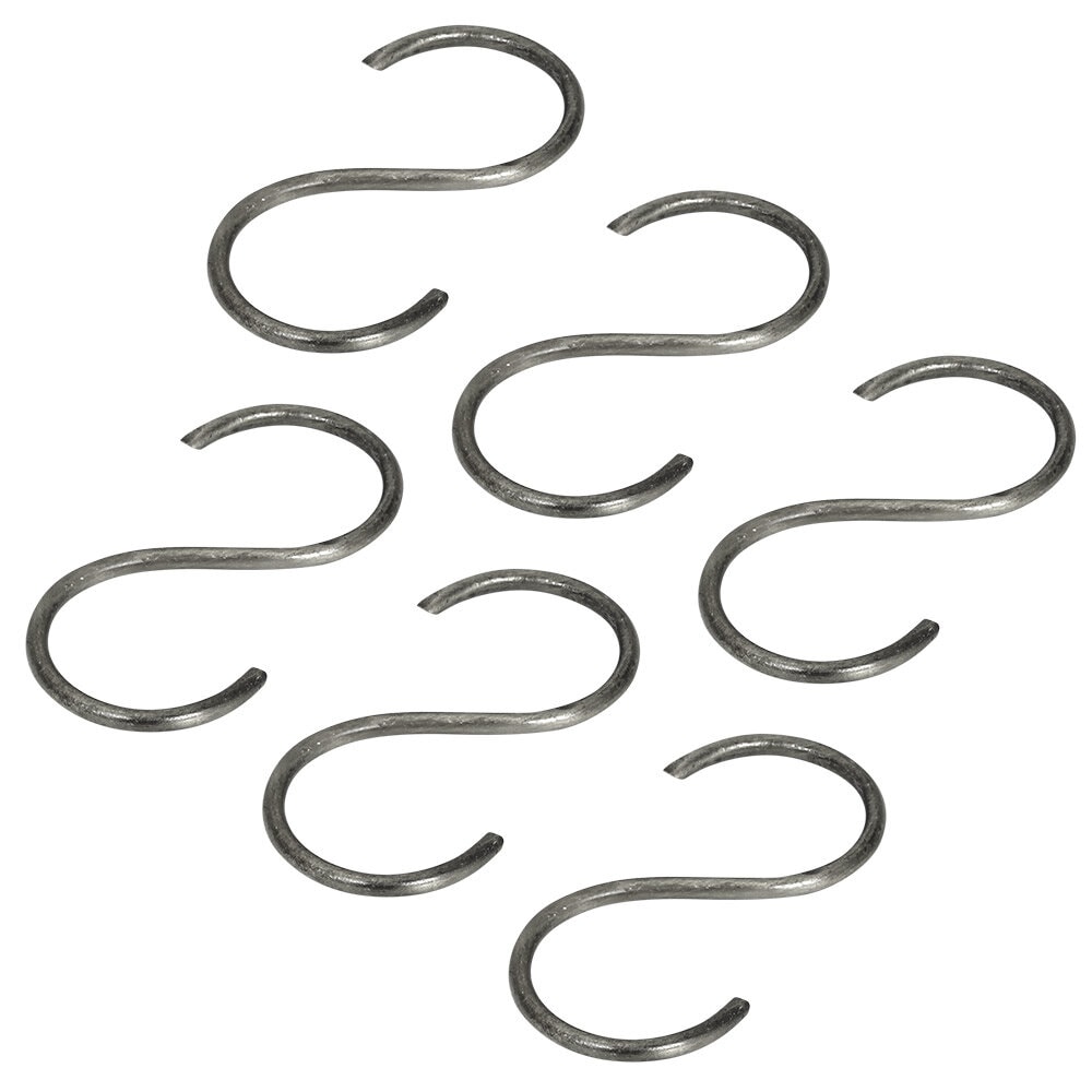 S-Hooks Antique Zinc 6 pack Large