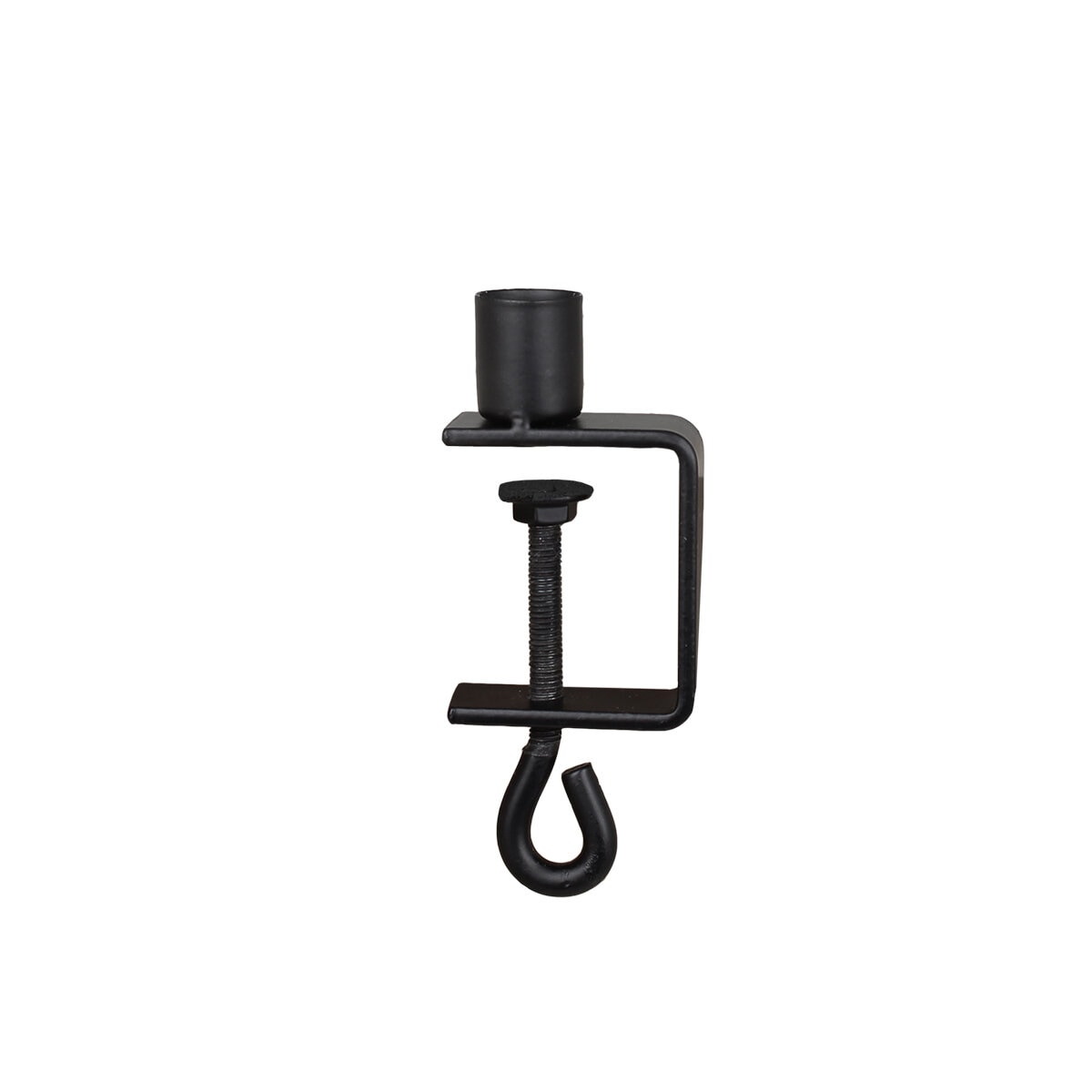 Candle Holder w. Screw Black Small