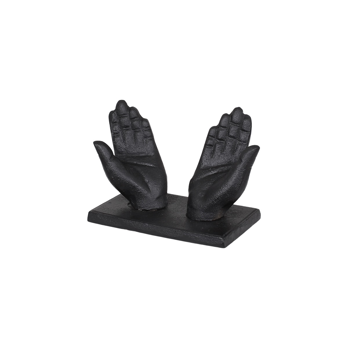 Book Holder Hands Cast Iron Black