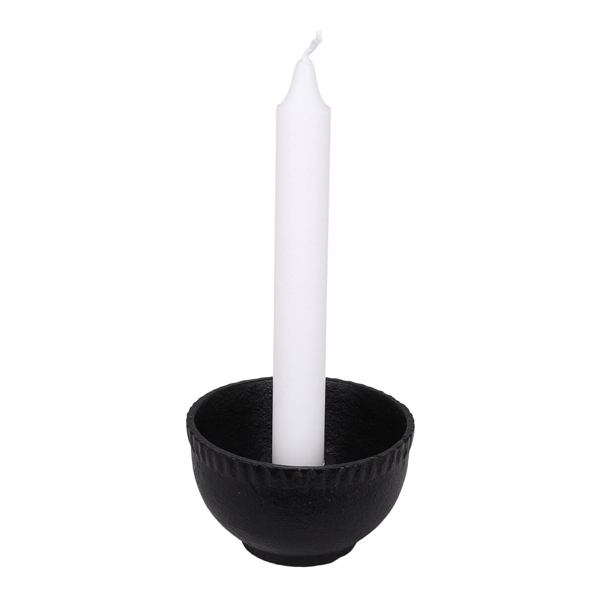 Candle Holder Bowl Cast Iron Black