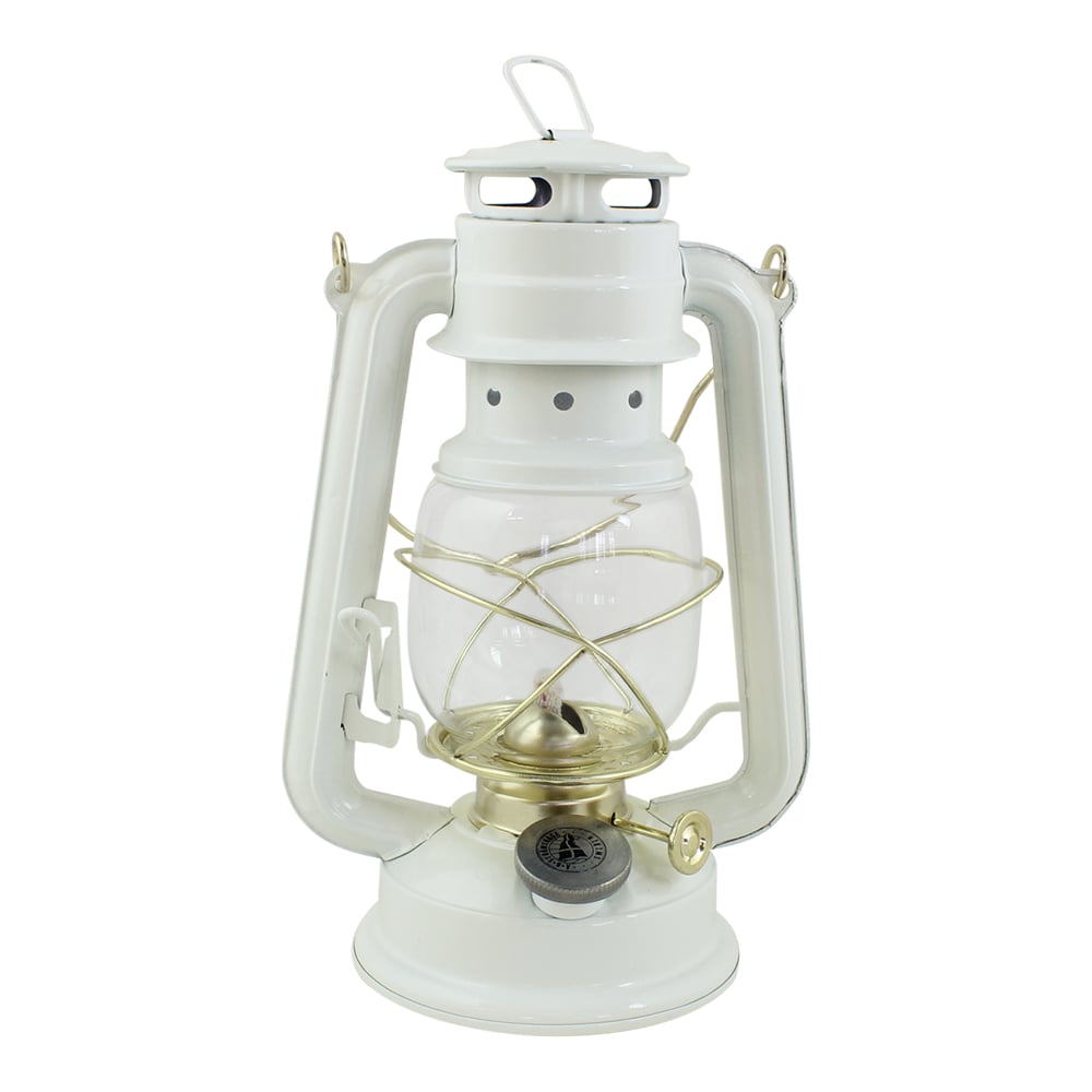 Hurricane Lantern White/Brass Small