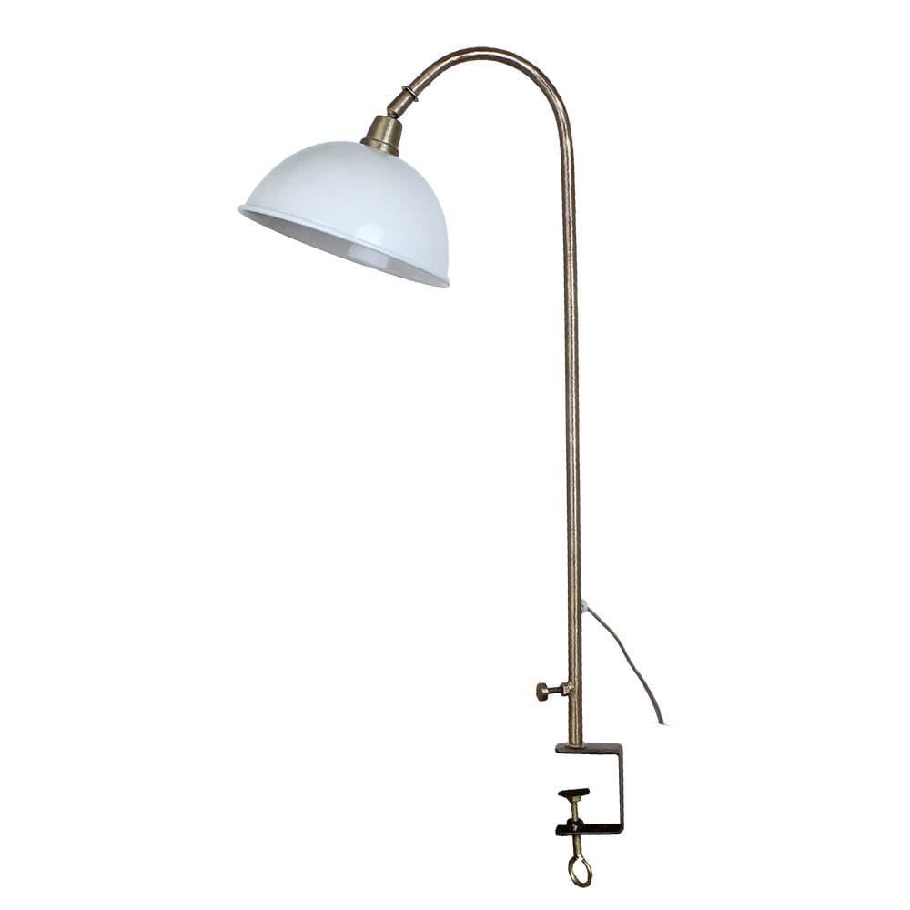 Table Lamp Pelle White/Brass