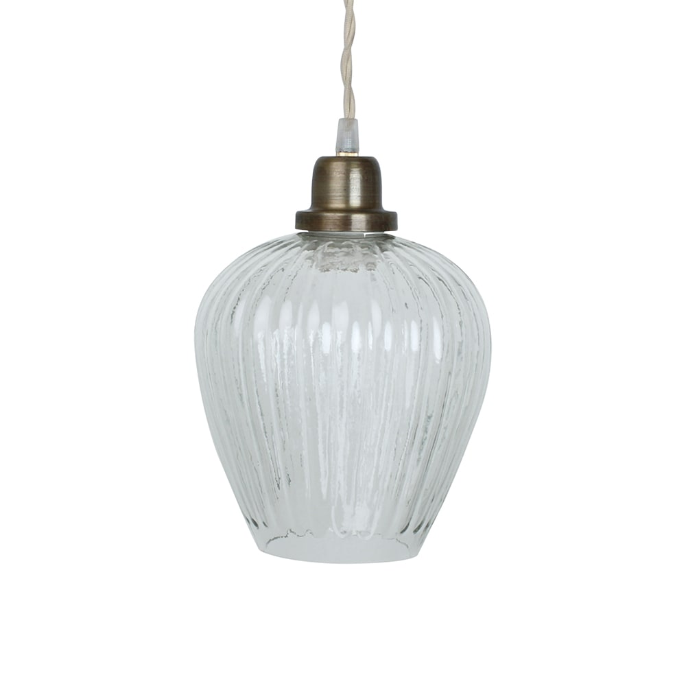 Pendant Lamp Gunilla Cup Clear/Antique Brass