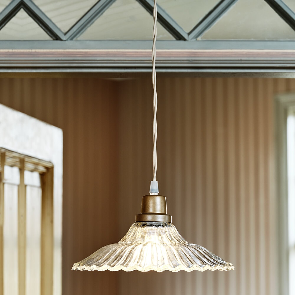 Pendant Lamp Gunilla Wide Clear/Antique Brass