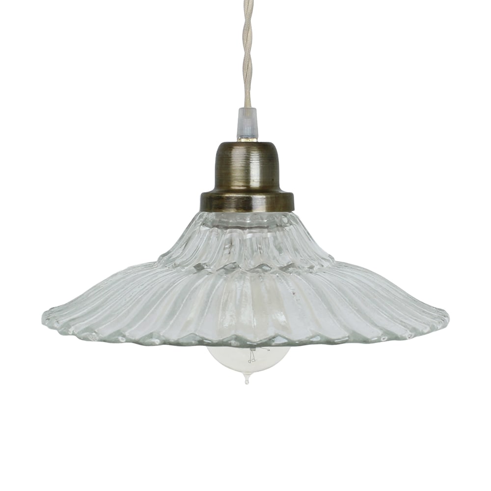 Pendant Lamp Gunilla Wide Clear/Antique Brass