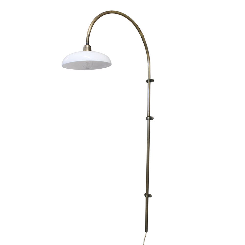 Wall Lamp Sofia Antique Brass/White