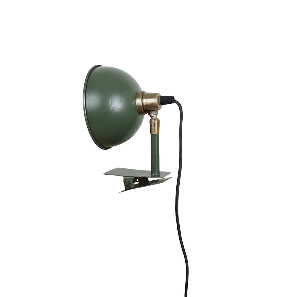 Lamp Pelle w. Clamp Green