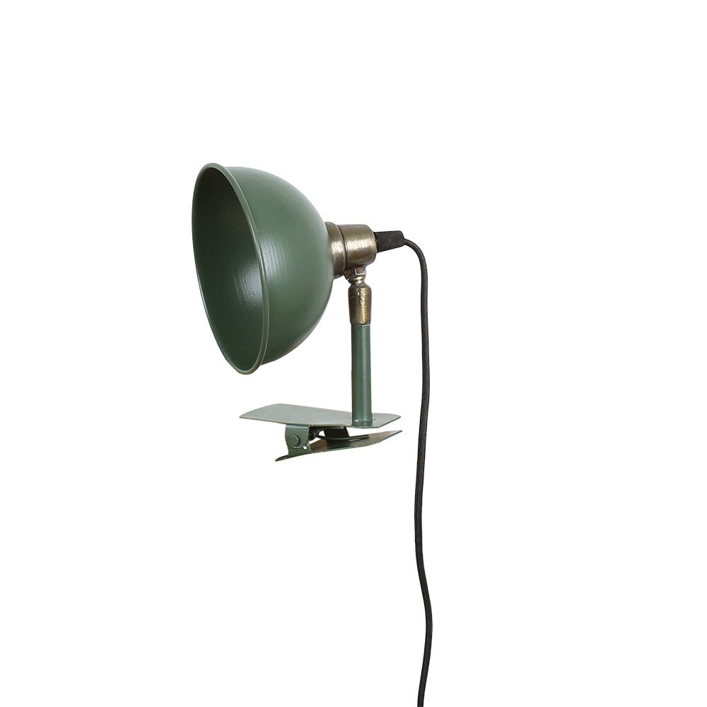 Lamp Pelle w. Clamp Green
