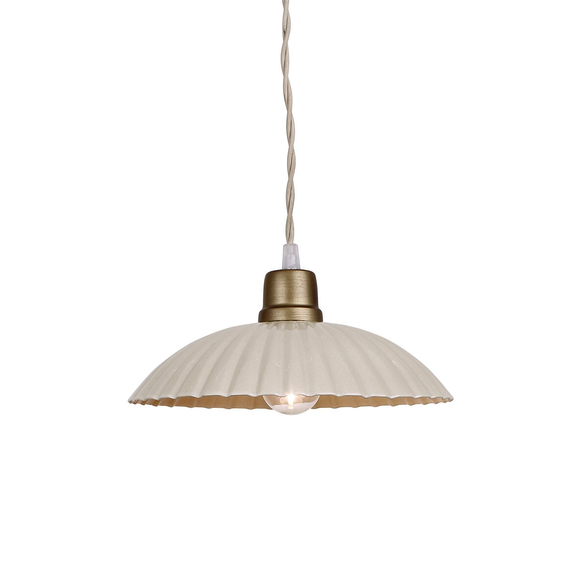 Taklampa Ingrid Beige Stor