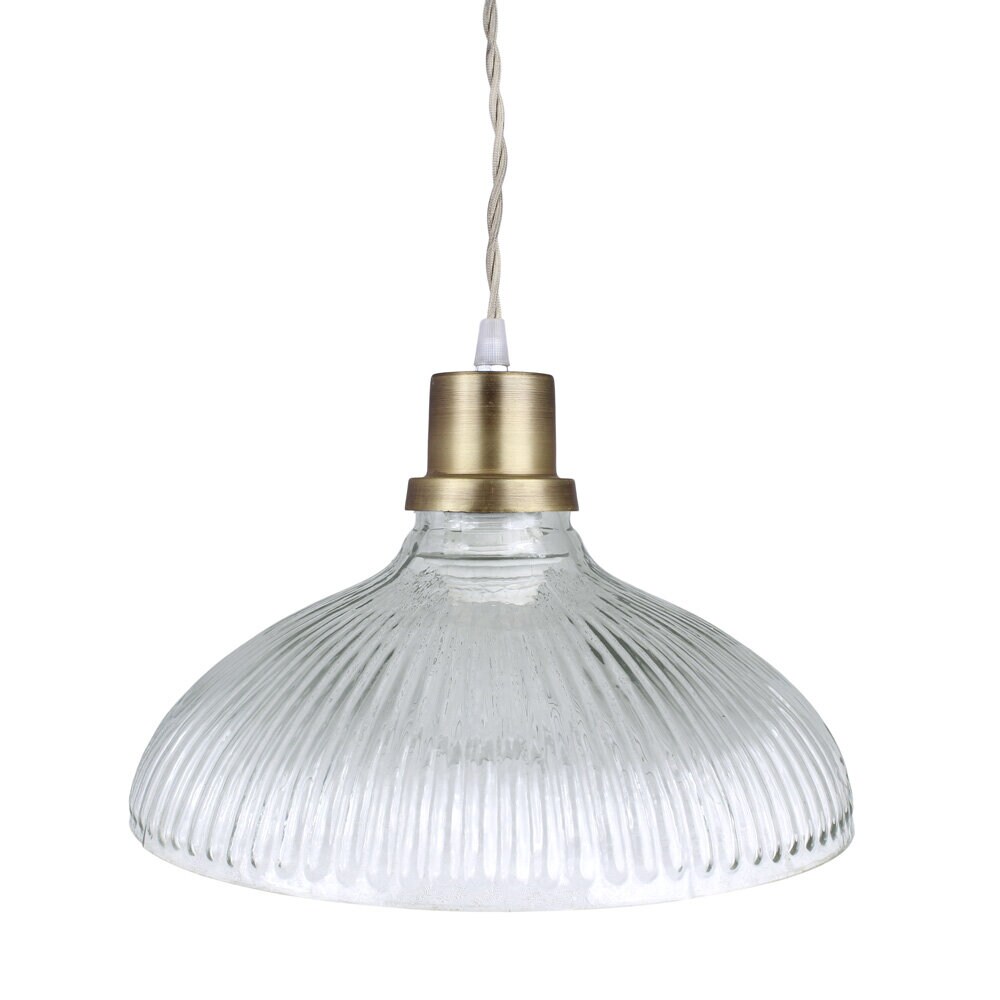 Pendant Lamp Greta Stripe Large Glass/Brass