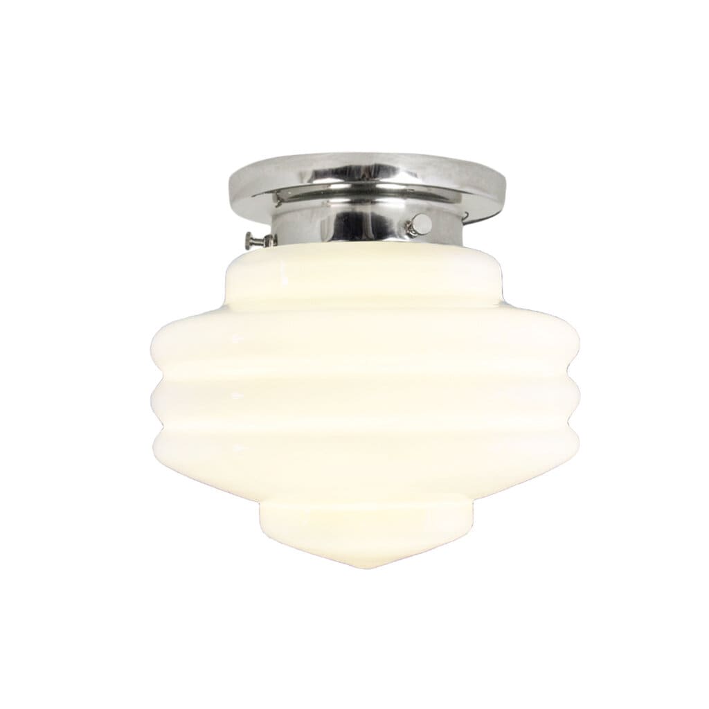 Bathroom Ceiling Lamp Valter Nickel/Opal White