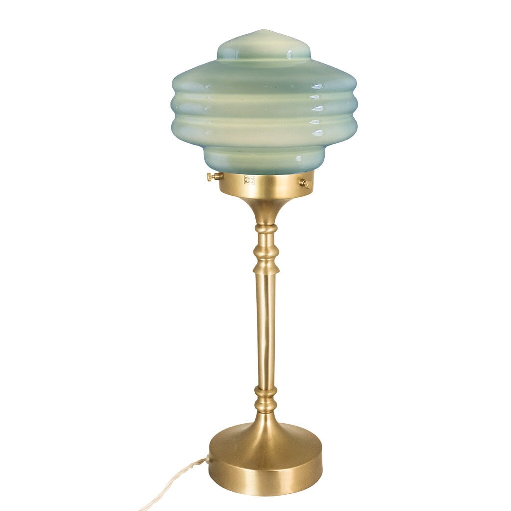 Table Lamp Valter Brass/Opal Green