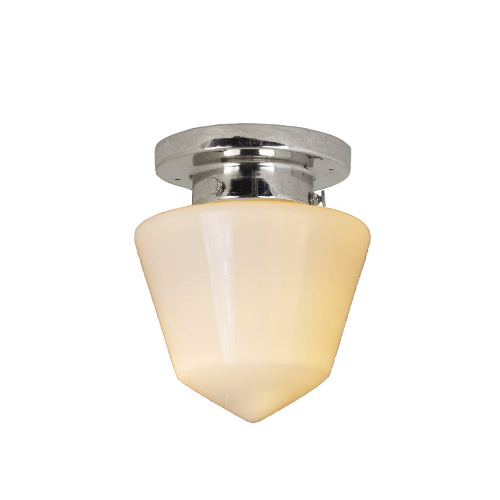 Bathroom Ceiling Lamp Signe Nickel/Opal White