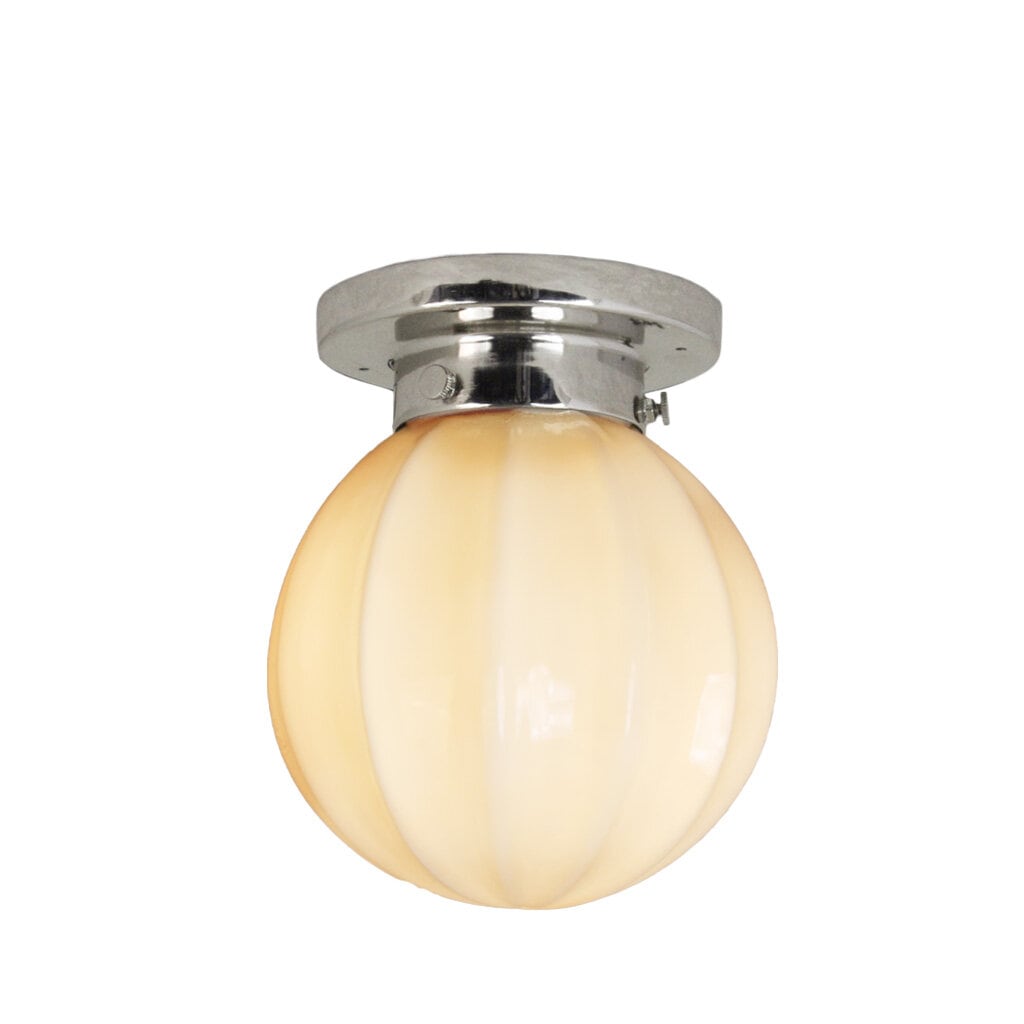 Bathroom Ceiling Lamp Marit Nickel/Opal Beige Small