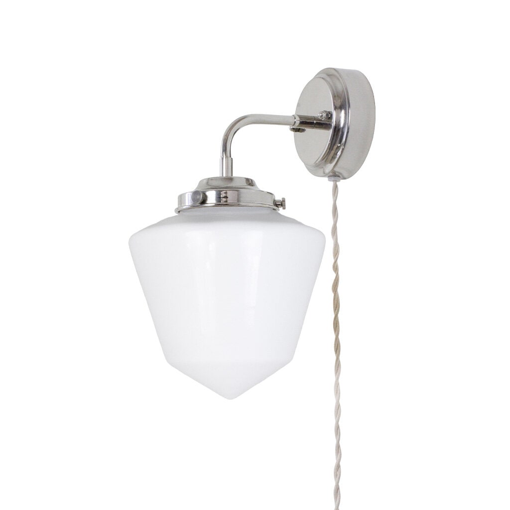 Vägglampa Signe Nickel/Opal Vit
