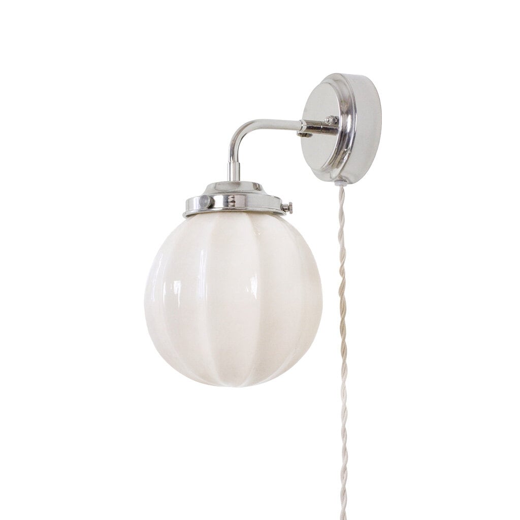 Vägglampa Marit Nickel/Opal Beige Liten