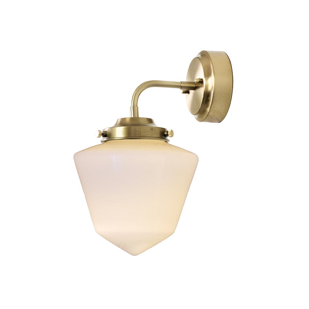 Badrumslampa Vägg Signe Mässing/Opal Vit